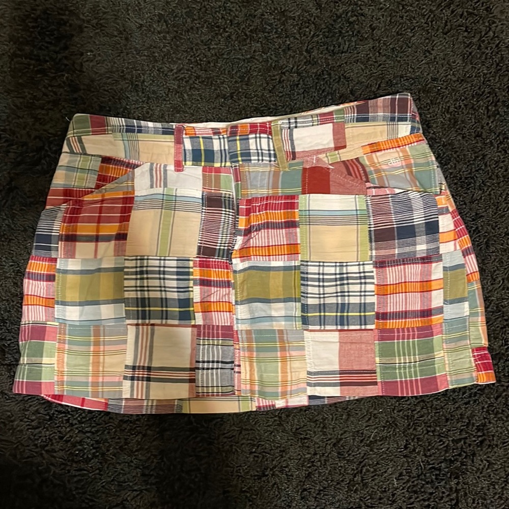 Plaid mini skirt